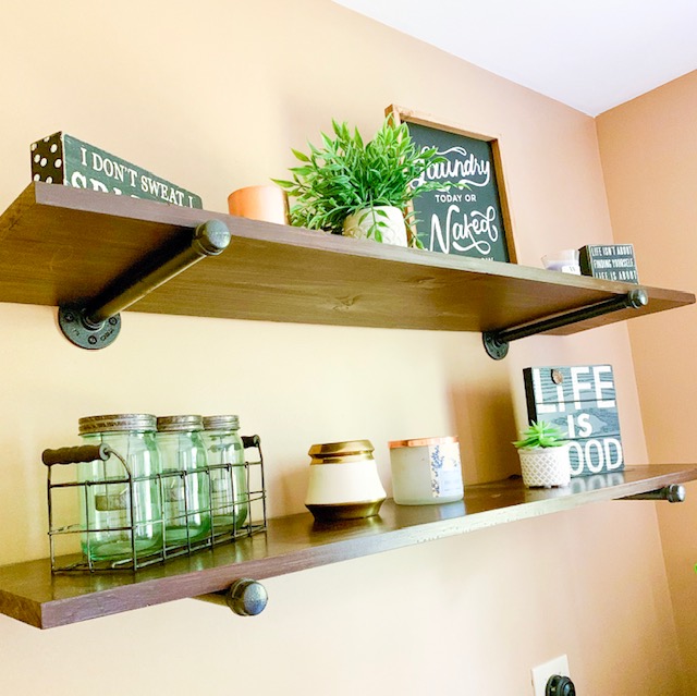 diy industrial pipe shelving