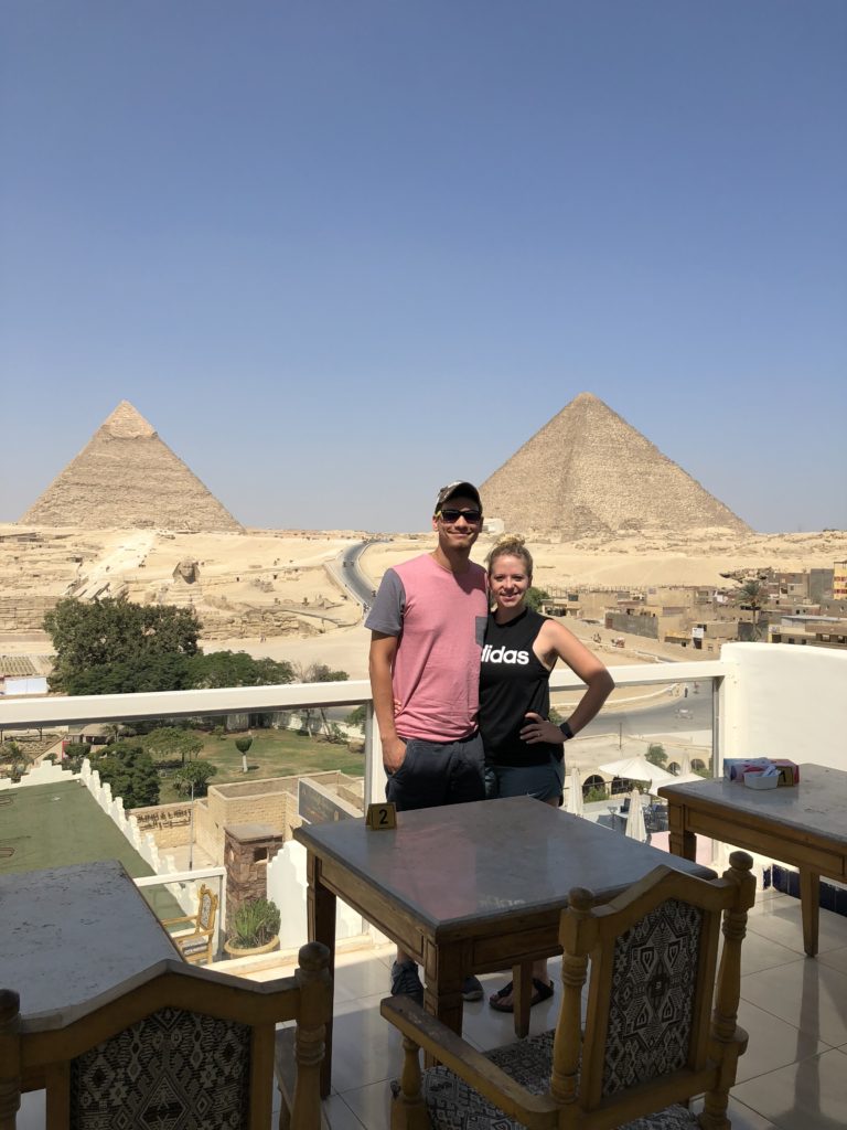 view from the top of our hotel in Egypt