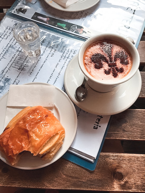Croissant and coffee in Paris