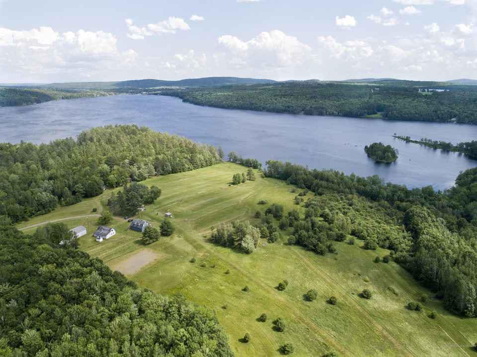 Outdoor wedding venue on the lake Maine