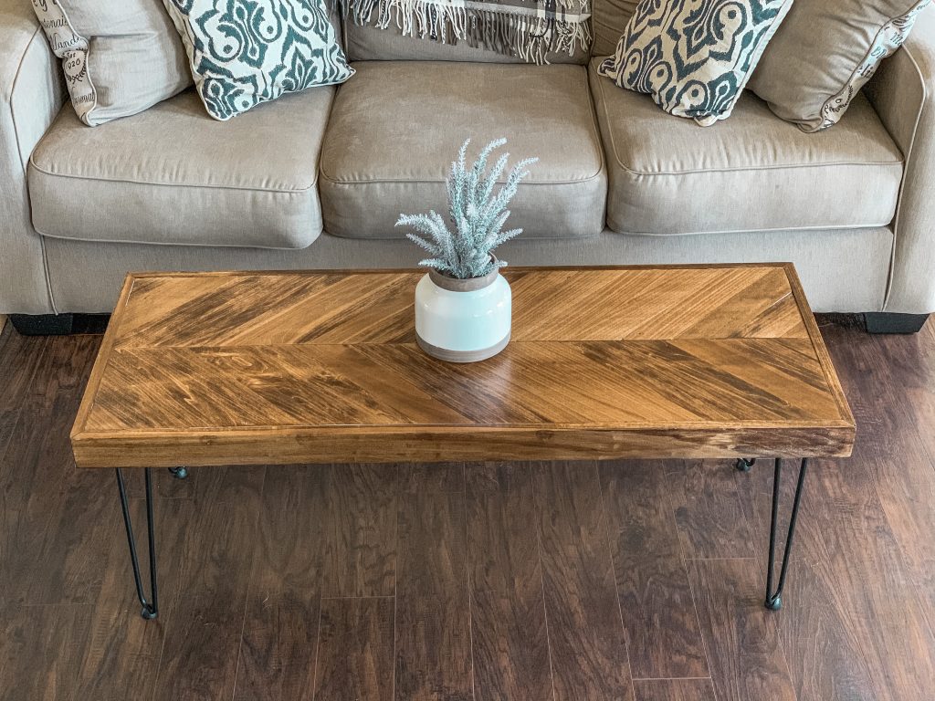 Herringbone coffee table