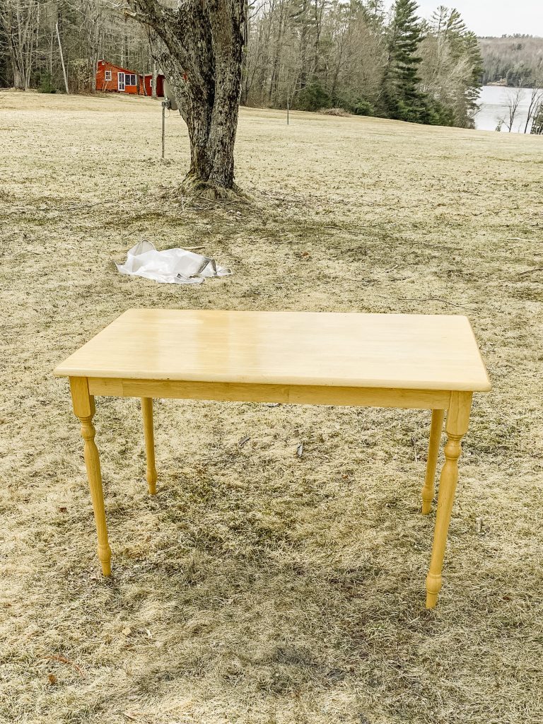 upcycled table cop before