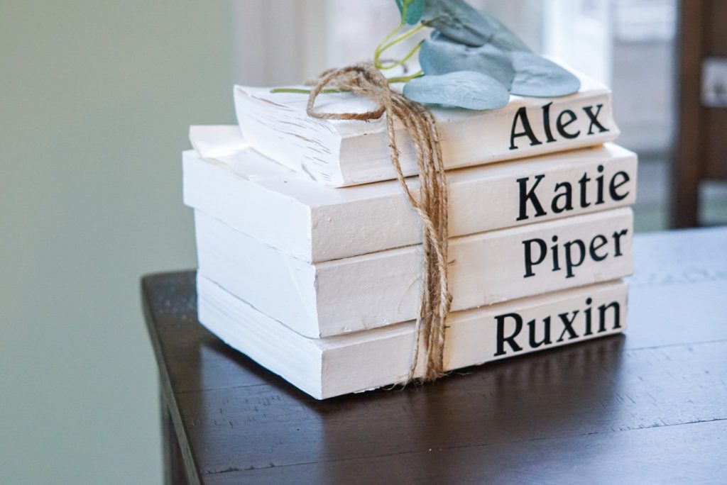 DIY Book stack home decor