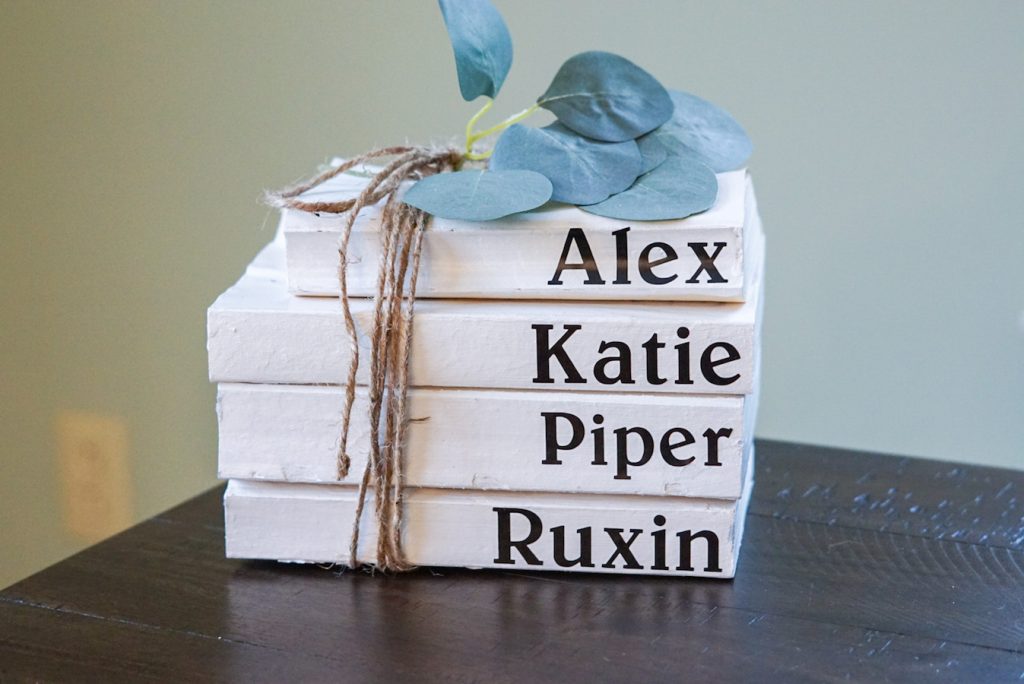 Book stack home decor 