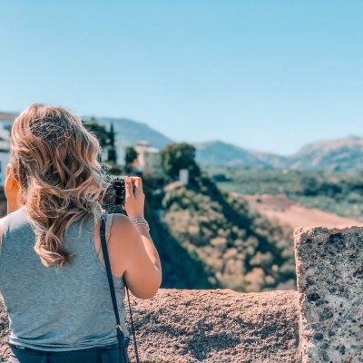 taking a photo in spain