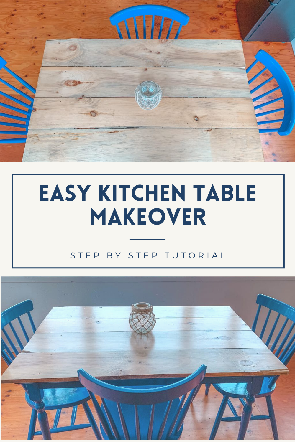 If you are looking to give some of your old furniture some new life, check out this upcycled kitchen table tutorial! This project only took an hour to complete and totally transformed the look of this old table. Check out this post for the full tutorial! You could also use this concept on coffee tables and desks.